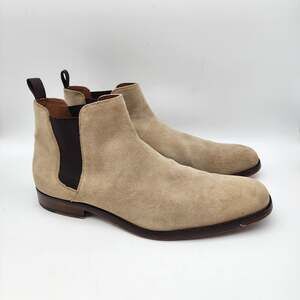 Aldo Mens Suede Chelsea Ankle Boots Size 12 Beige Professor Business Casual